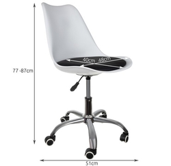 Otočná kancelářská židle - černá a bílá