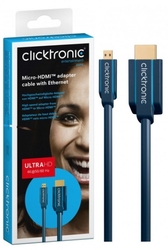 Kabel HDMI / HDMI Micro CLICKTRONIC HD / 4K / 3D TV 1m