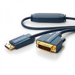 Kabel Display Port DP - DVI-D (24 pin)  czarny 1m