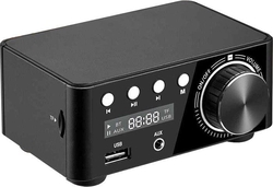 Zesilovač 2.0 2x25W s AUX IN, Bluetooth, USB, SD kartou černý