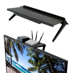Závěsná polička na TV, monitor 30 x 11 cm černá