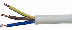 Kabel 3x0,75mm2 H05VV-F (CYSY3x0,75mm), bílý, balení 100m