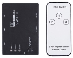 HDMI přepínač 3x HDMI s ovládačem PS3