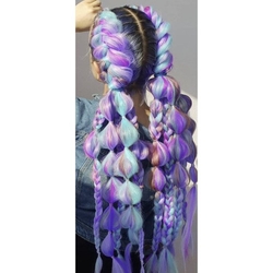 Syntetické vlasy ombre blue/fiol Soulima 21366