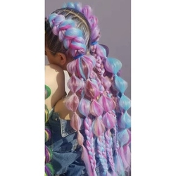 Syntetické vlasy ombre blue/fiol Soulima 21366