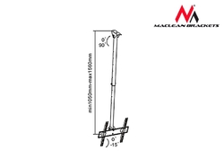 Maclean MC-631 32 "-55" stropní držák na TV 50 kg