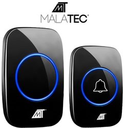 Černý bezdrátový zvonek Malatec 21803