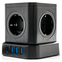Napájecí proužek 5xAC 3xUSB 1xUSB-C SPS-C02B