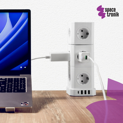 Napájecí proužek 5xAC 3xUSB 1xUSB-C SPS-C02W