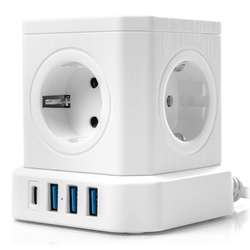 Napájecí proužek 5xAC 3xUSB 1xUSB-C SPS-C02W