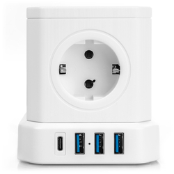 Napájecí proužek 5xAC 3xUSB 1xUSB-C SPS-C02W