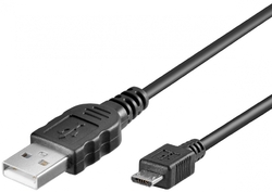 Kabel USB - microUSB 1m CZARNY Goobay