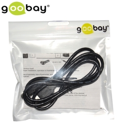 USB kabel - microUSB 1m ČERNÝ Goobay
