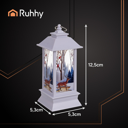 Bílá LED vánoční lucerna Ruhhy 26753
