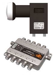 Širokopásmová sada 1xSAT GT-dMTS1T s LNB GT-WB1 H+V