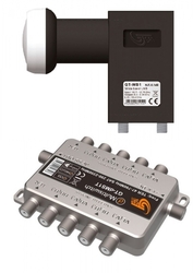 1xSAT GT-dMTS1T širokopásmová sada s GT-WB1 H + V LNB