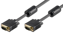 Goobay M / M Zlatý černý VGA kabel - 7 m