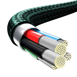 Baseus Rapid Series kabel 3 v 1 USB-C pro M+L+T 20W 1,5m (zelený )