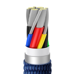 Baseus Crystal Shine kabel USB-C na USB-C, 100 W, 2 m (modrý)