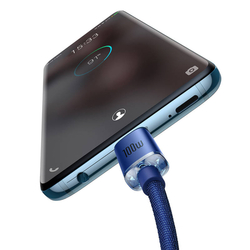 Baseus Crystal Shine kabel USB-C na USB-C, 100 W, 2 m (modrý)