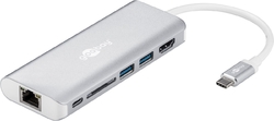 USB-C HDMI adaptér, 2xUSB3.0, RJ45 SD USB-C Goobay