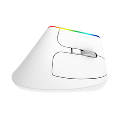 Bezdrátová vertikální myš Delux M618C 2,4G 1600DPI RGB (bílá)