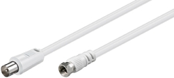 Anténní připojení wt TV - wt F Goobay White 2,5m