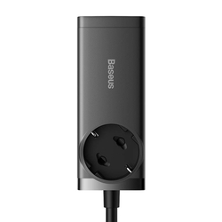 Baseus GaN3 Pro nástěnná nabíječka / napájecí pásek 2xUSB + 2xUSB-C + AC, 100 W (černá)