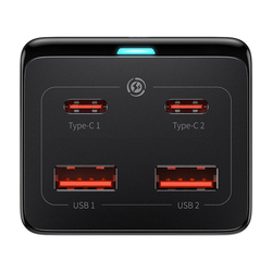 Baseus GaN3 Pro nástěnná nabíječka / napájecí pásek 2xUSB + 2xUSB-C + AC, 100 W (černá)