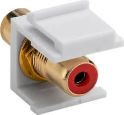 Prodloužení konektoru Keystone kabelu RCA červené