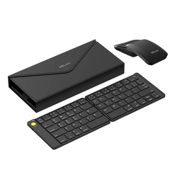 Sada bezdrátové skládací klávesnice Delux KF10 a myši MF10PR (QWERTY)