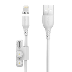 Foneng X62 Magnetický kabel 3v1 USB na USB-C / Lightning / Micro USB, 2,4 A, 1 m (bílý) Foneng X62 Magnetický kabel 3v1 USB na USB-C / Lightning / Micro USB, 2,4 A, 1 m (bílý)