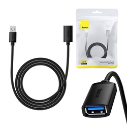 Prodlužovací kabel USB 3.0 Baseus samec-samice, řada AirJoy, 1,5 m (černý)
