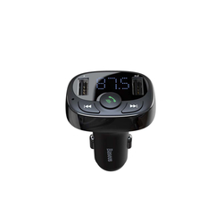 Vysílač FM Baseus T typed Bluetooth 2xUSB microSD (černý)