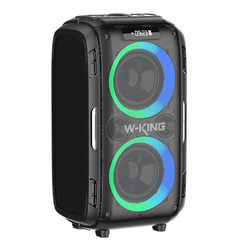Bezdrátový reproduktor Bluetooth W-KING T9 Pro 120W + 2 mikrofony (černý)