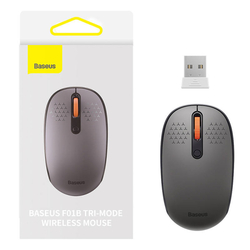 Bezdrátová myš Baseus F01B Tri-mode 2.4G BT 5.0 1600 DPI (matně šedá)
