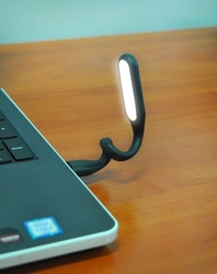 USB silikonová lampa - černá
