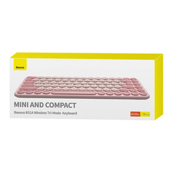 Baseus K01A Bezdrátová třírežimová klávesnice Baby Pink