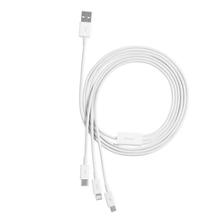 Rychlé nabíjení USB na M+L+C Baseus Superior Data 3,5 A 0,5 m (bílý)
