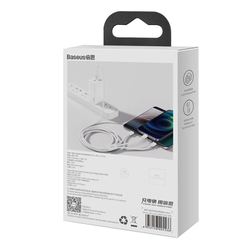 Rychlé nabíjení USB na M+L+C Baseus Superior Data 3,5 A 0,5 m (bílý)