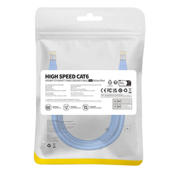 Kulatý kabel Baseus Ethernet RJ45, Cat.6, 3 m (modrý)