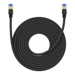 Opletený síťový kabel cat.7 Baseus Ethernet RJ45, 10Gbps, 10m (černý)