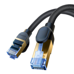 Opletený síťový kabel cat.7 Baseus Ethernet RJ45, 10Gbps, 25m (černý)