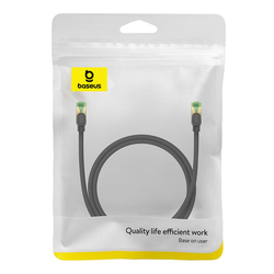 Opletený síťový kabel cat.8 Baseus Ethernet RJ45, 40 Gb/s, 1 m (černý)