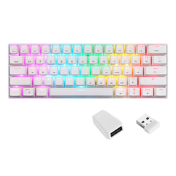 Bezdrátová mechanická klávesnice Motospeed SK62 White (modrý spínač)