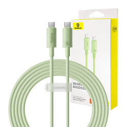 Rychlonabíjecí kabel Baseus USB-C na USB-C Habitat Series 2m 100W (zelený) Rychlonabíjecí kabel Baseus USB-C na USB-C Habitat Series 2m 100W (zelený)