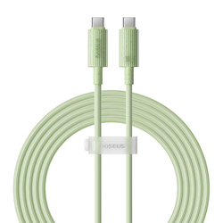 Rychlonabíjecí kabel Baseus USB-C na USB-C Habitat Series 2m 100W (zelený) Rychlonabíjecí kabel Baseus USB-C na USB-C Habitat Series 2m 100W (zelený)