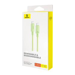 Rychlonabíjecí kabel Baseus USB-C na USB-C Habitat Series 1m 100W (zelený)