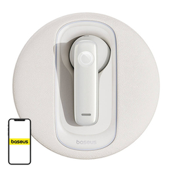 Smart wireless earpiece for car Baseus  CM10 (white)