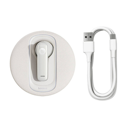 Smart wireless earpiece for car Baseus  CM10 (white)